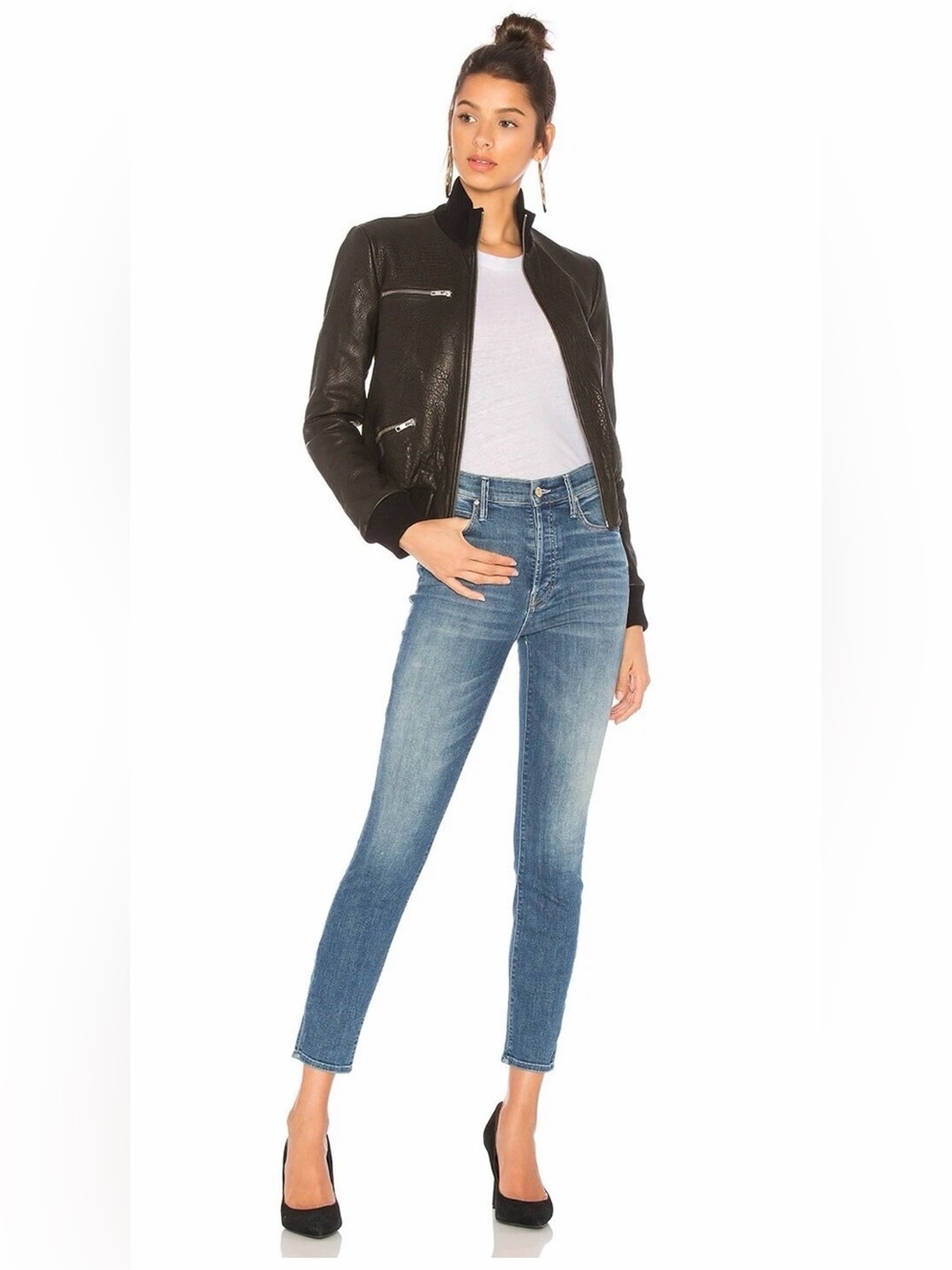 Mother Super Stunner Jeans in Racing Hearts Free People Anthropologie Sz 32